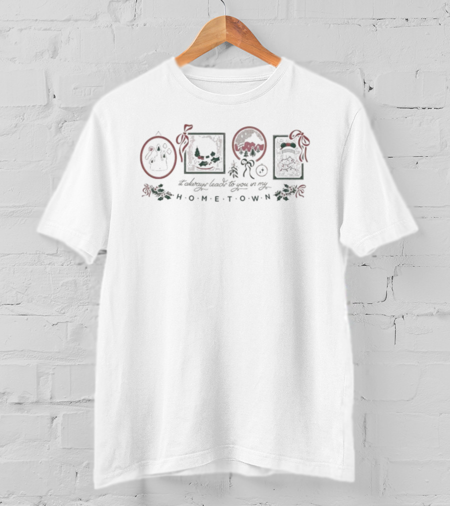 Tis The Dang Season It Always Leads To You In My Hometown Holiday Christmas Decorations Snowman Tree Ornaments T-Shirt
