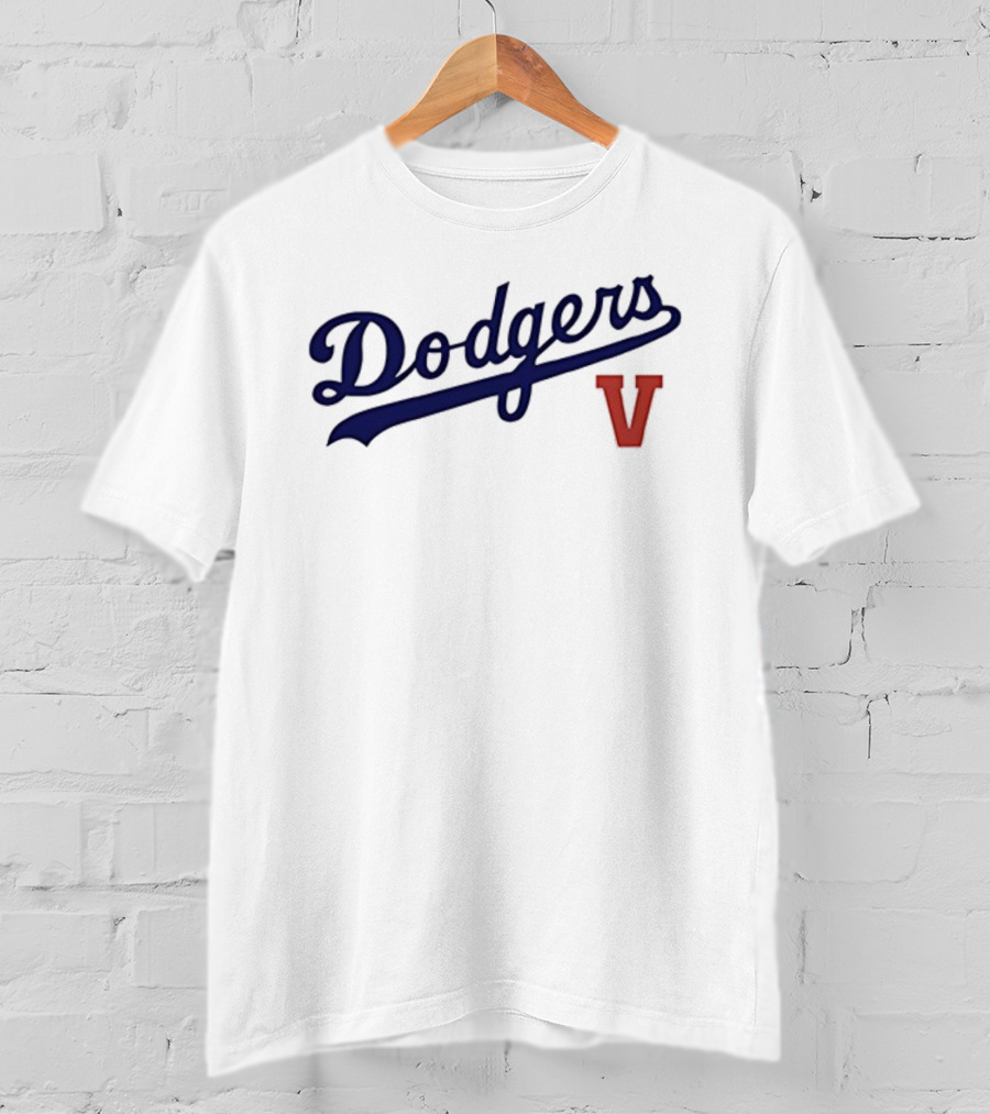 Los Angeles Dodgers V BTS Tae Hyung 95 Baseball Collaboration T-Shirt