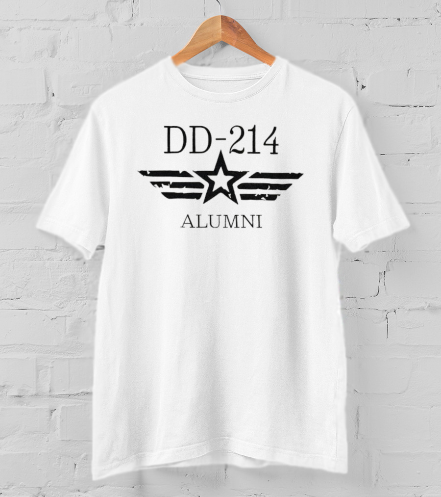 DD-214 Alumni Star Emblem Military Veteran Tribute T-Shirt