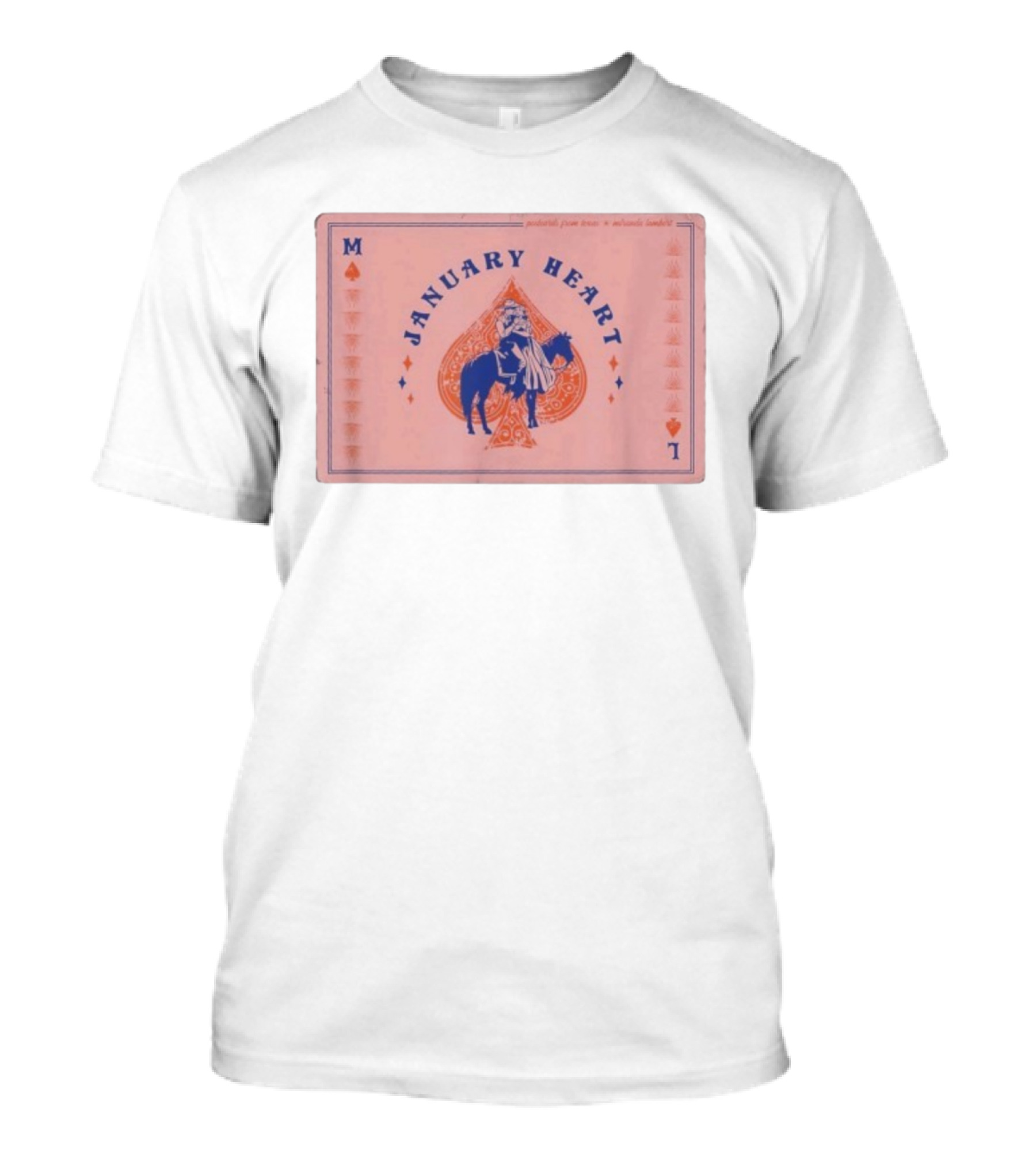 January Heart Postcards From Texas Miranda Lambert Playing Card Design T-Shirt