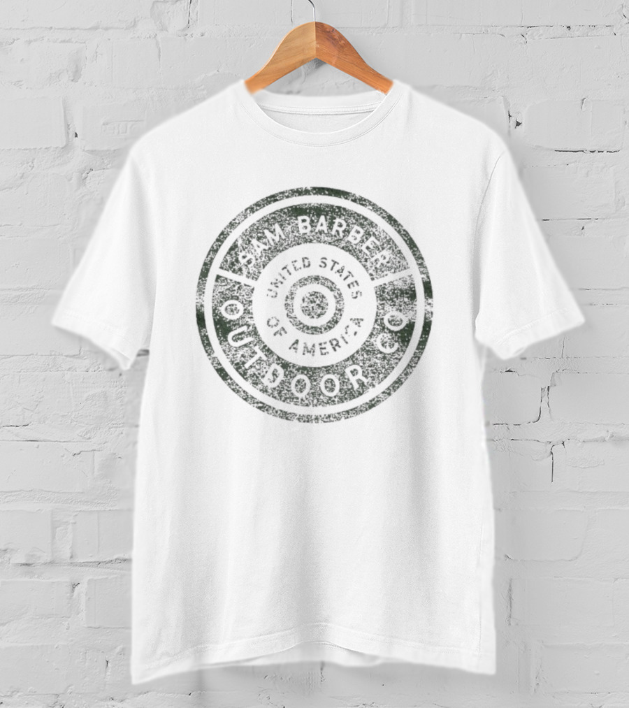 Sam Barber Outdoor Co United States Of America Shotshell Circular Emblem T-Shirt