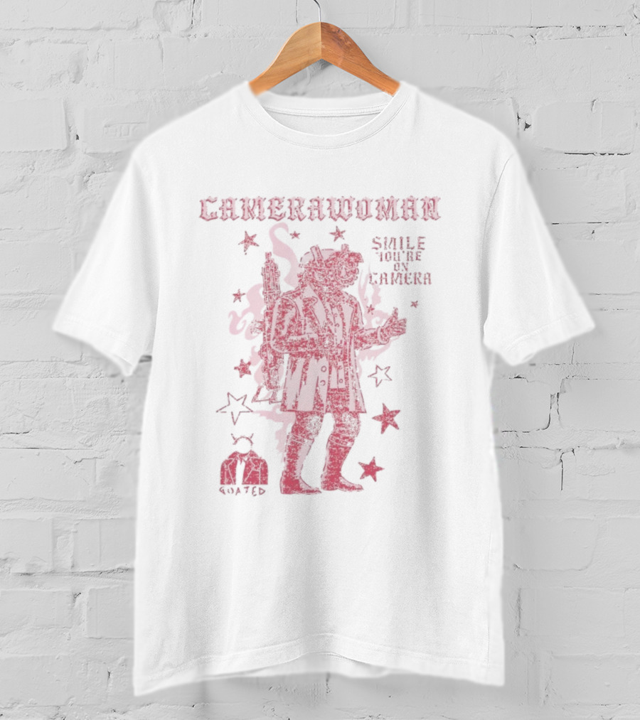Camerawoman Smile You’re On Camera Skibidi Goated T-Shirt
