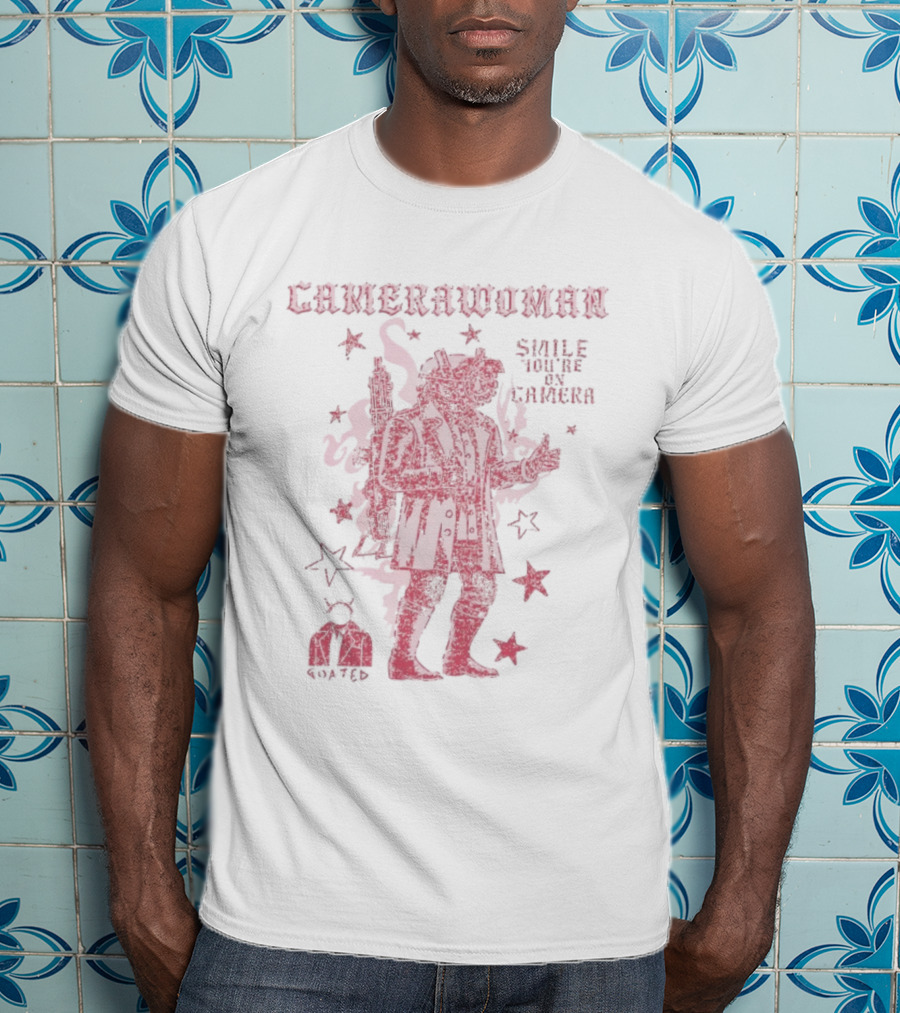 Camerawoman Smile You’re On Camera Skibidi Goated T-Shirt
