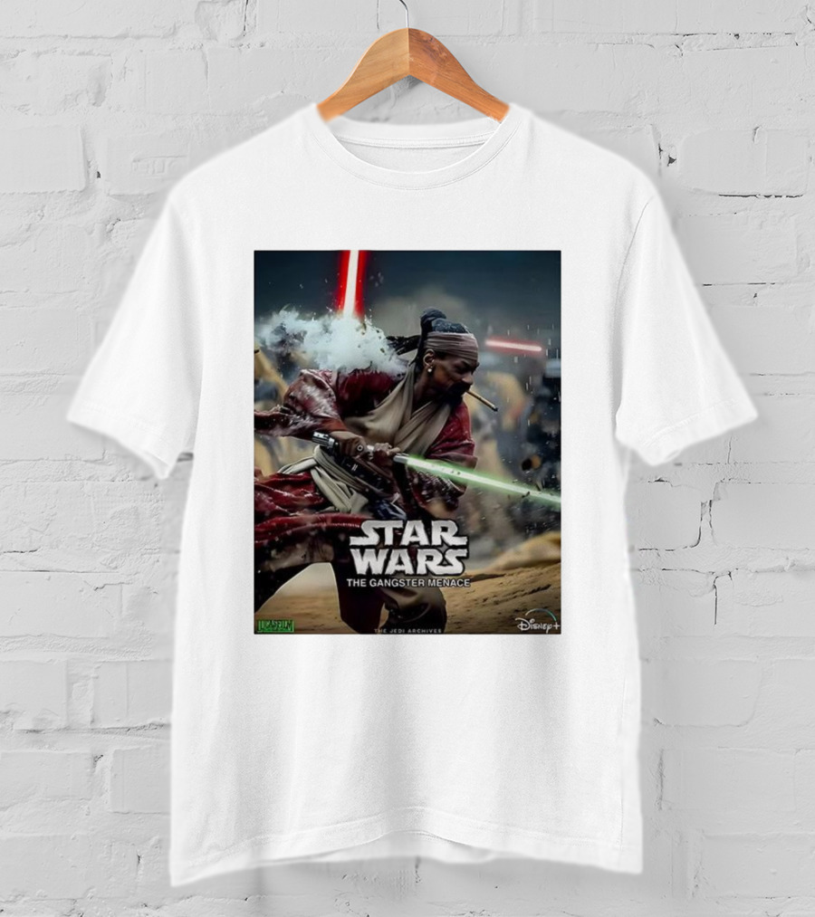 Star Wars The Gangster Menace Snoop Jedi Parody Disney T-Shirt