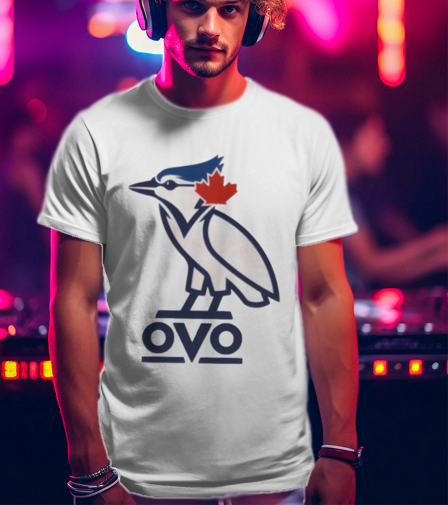 Toronto Blue Jays OVO Owl Maple Leaf Emblem T-Shirt