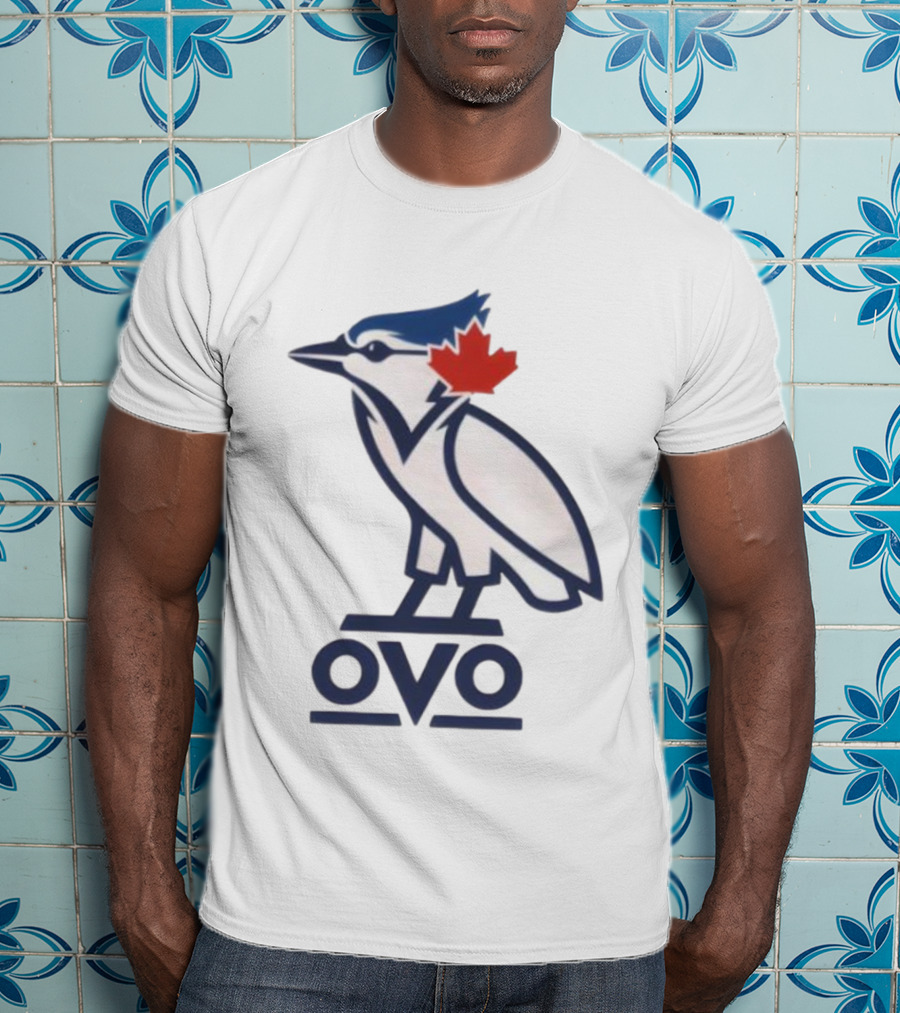 Toronto Blue Jays OVO Owl Maple Leaf Emblem T-Shirt