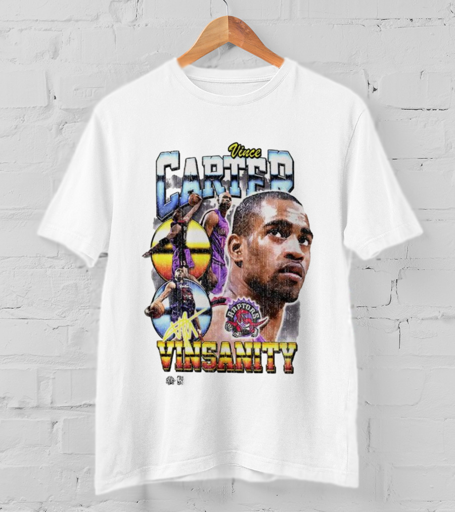 Vince Carter Vinsanity Raptors NBA Vintage Collage T-Shirt