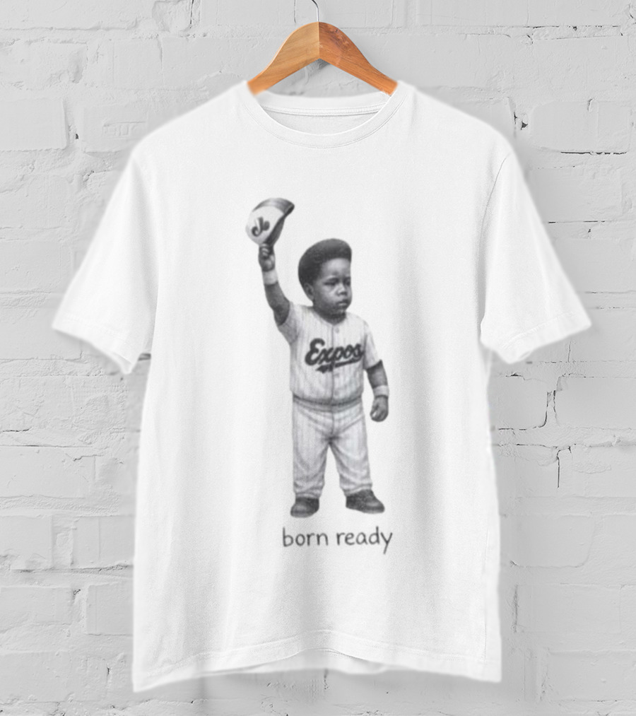 Born Ready Vladimir Guerrero Jr Baby Expos Baseball Cap Raised T-Shirt