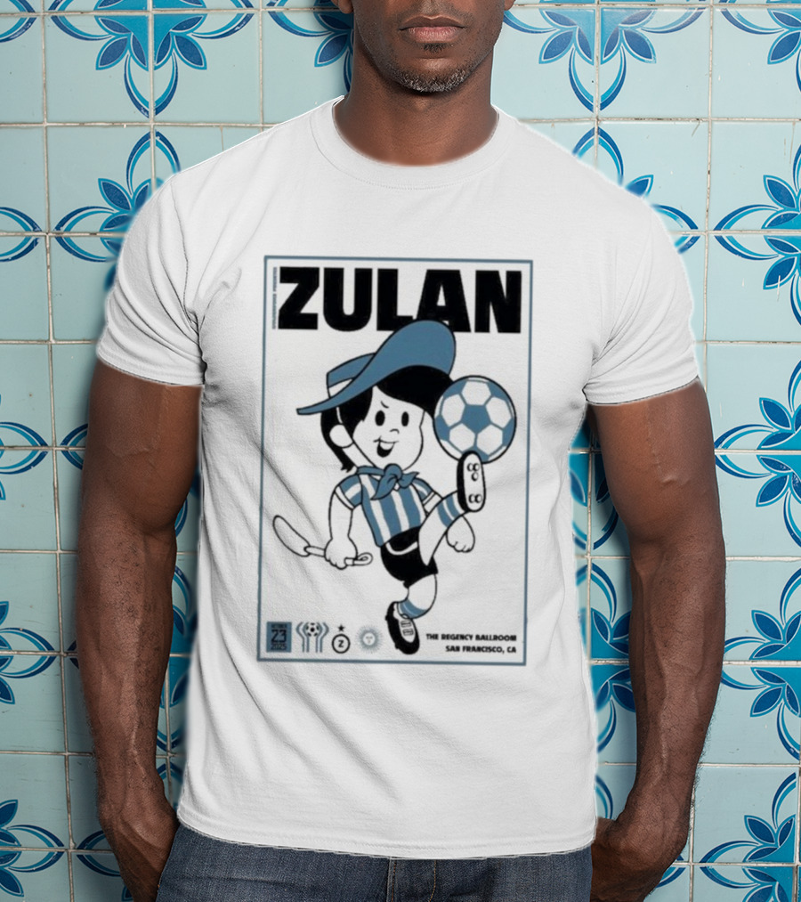 Zulan The Regency Ballroom San Francisco Oct 23 2025 Soccer Theme T-Shirt