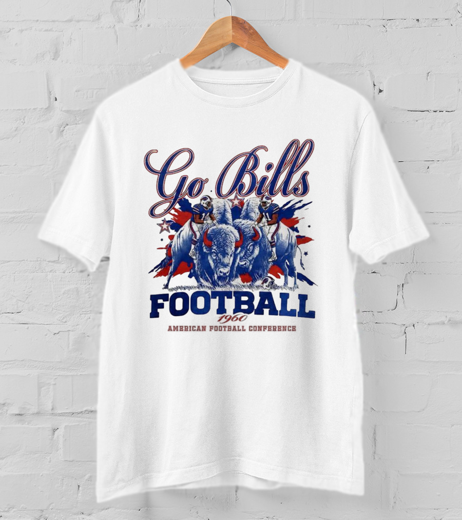 Go Bills Football Buffalo 1960 American Football Conference Vintage Athletes T-Shirt