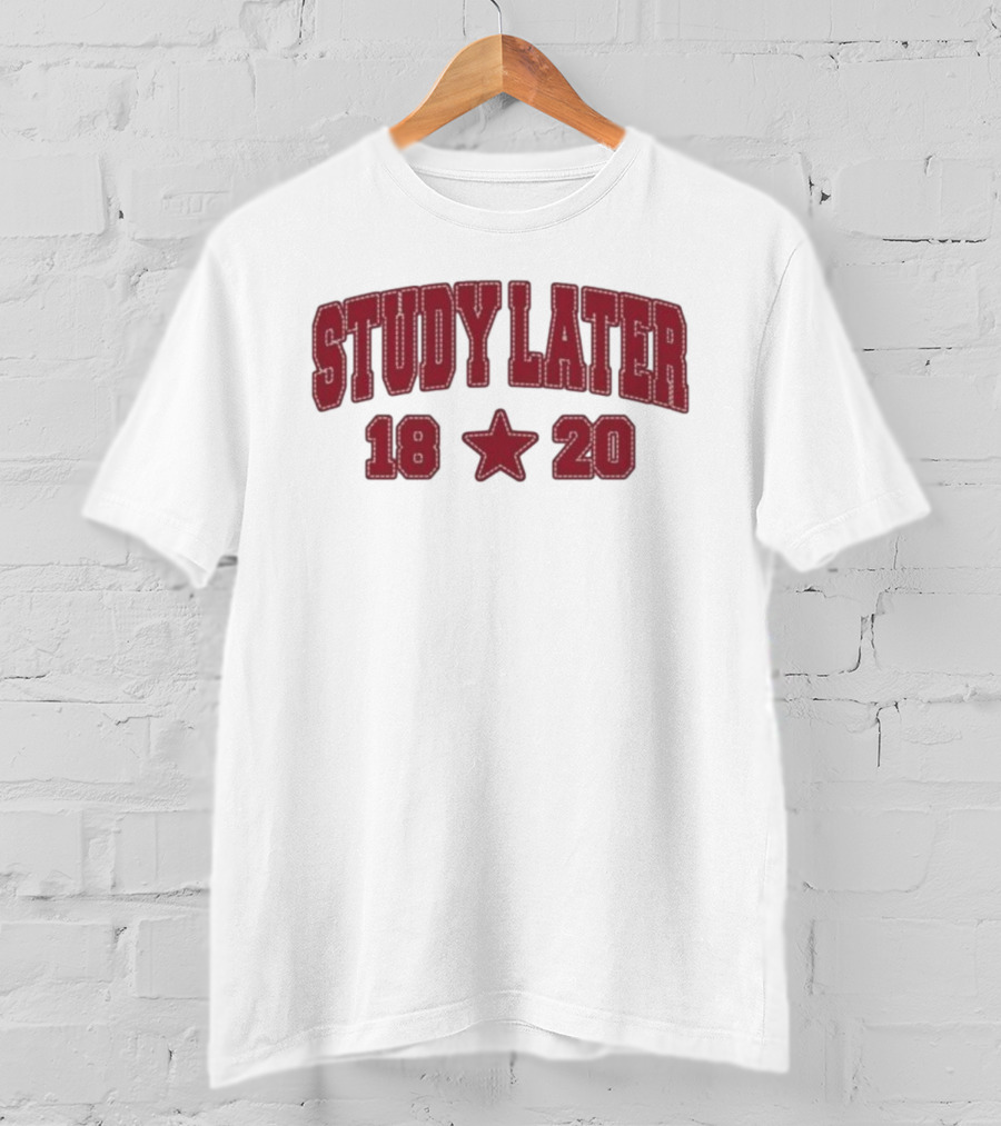 Indiana Hoosiers Study Later Star 18 20 T-Shirt