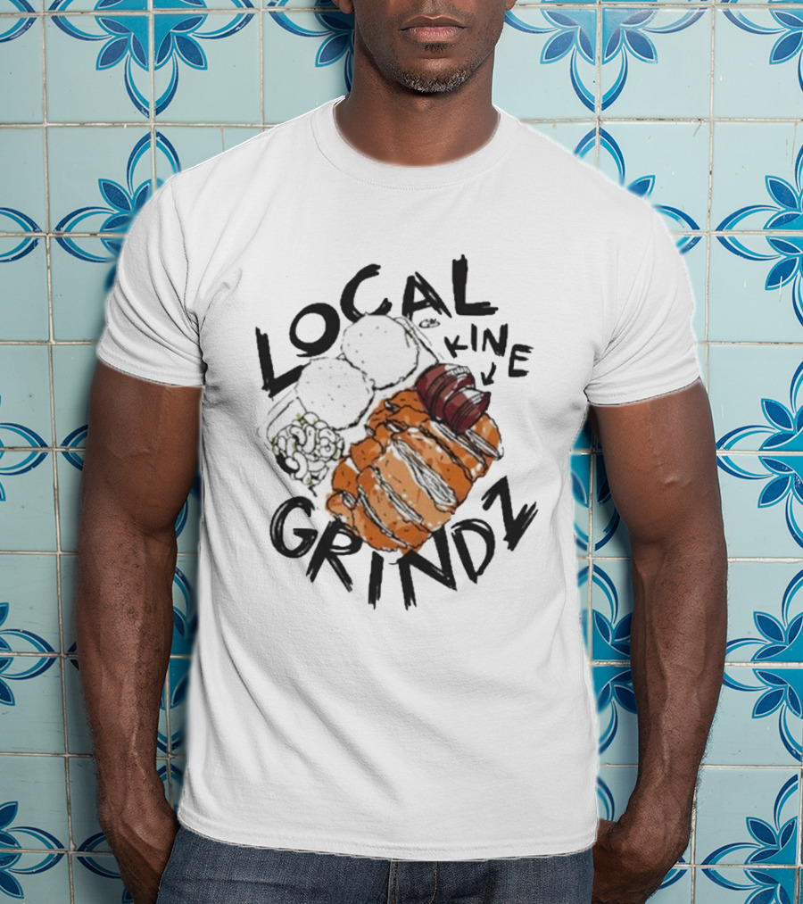 Local Kine Grindz Iconic Hawaiian Plate Lunch T-Shirt