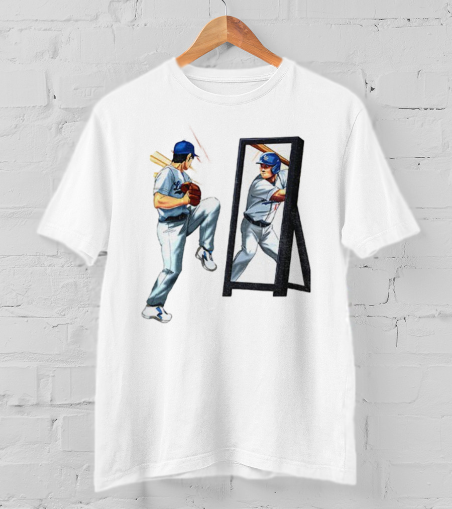 Los Angeles Dodgers Welcome To The Sho Shohei Ohtani Mirror Baseball Pitcher Batter T-Shirt