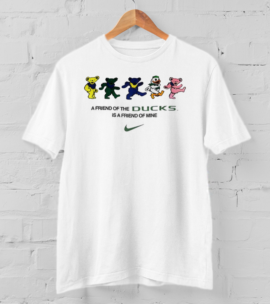 Oregon Ducks Nike Grateful Ducks Dancing Bears Friends T-Shirt