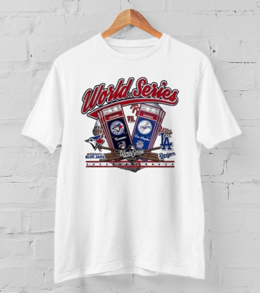 Toronto Blue Jays Vs Los Angeles Dodgers 2025 World Series Matchup Tickets Baseball Championship T-Shirt