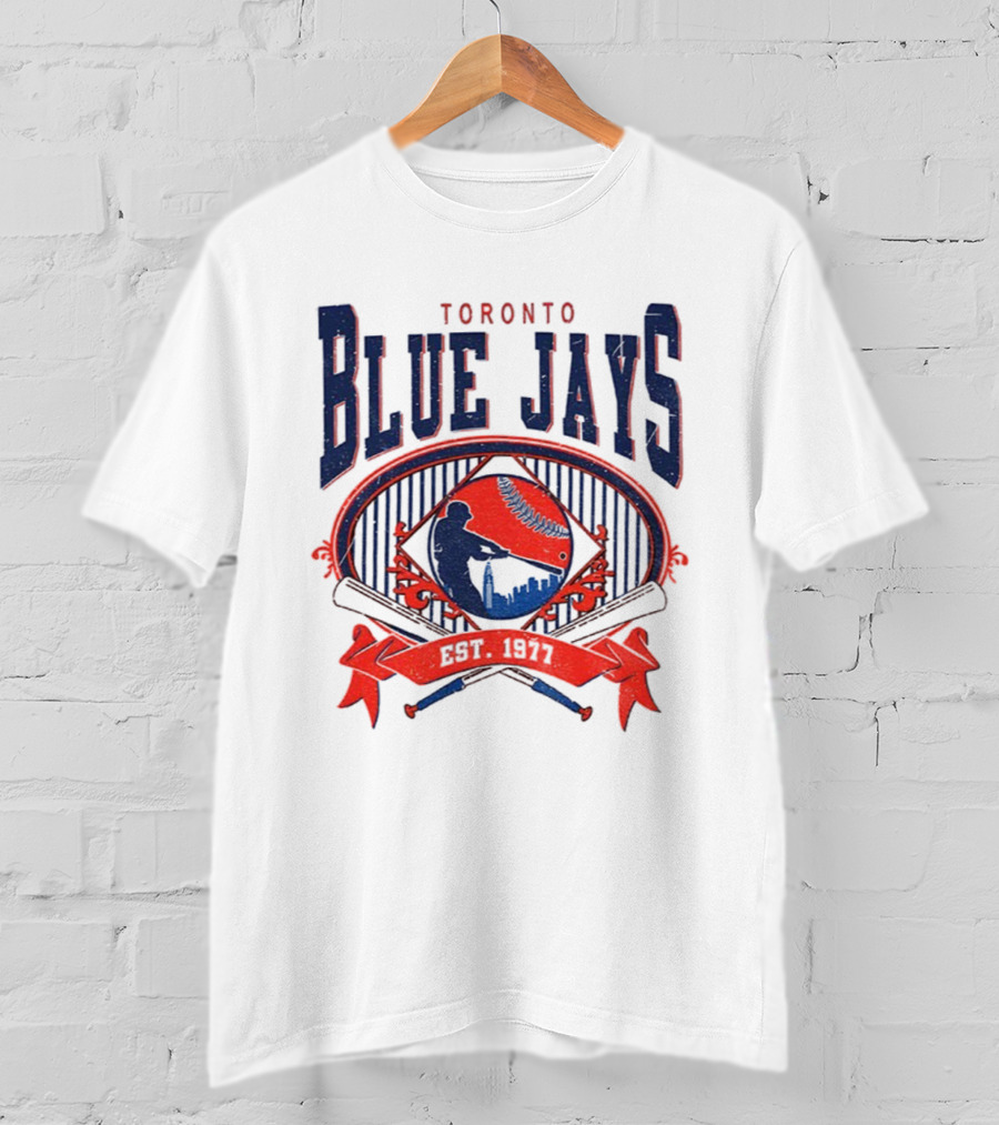 Toronto Blue Jays Vintage 90s Baseball Est 1977 Retro Toronto Blue Jays T-Shirt