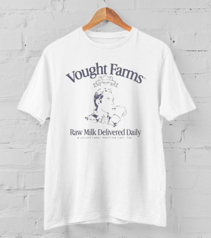 Vought Farms Raw Milk Delivered Daily Retro Vintage Style T-Shirt