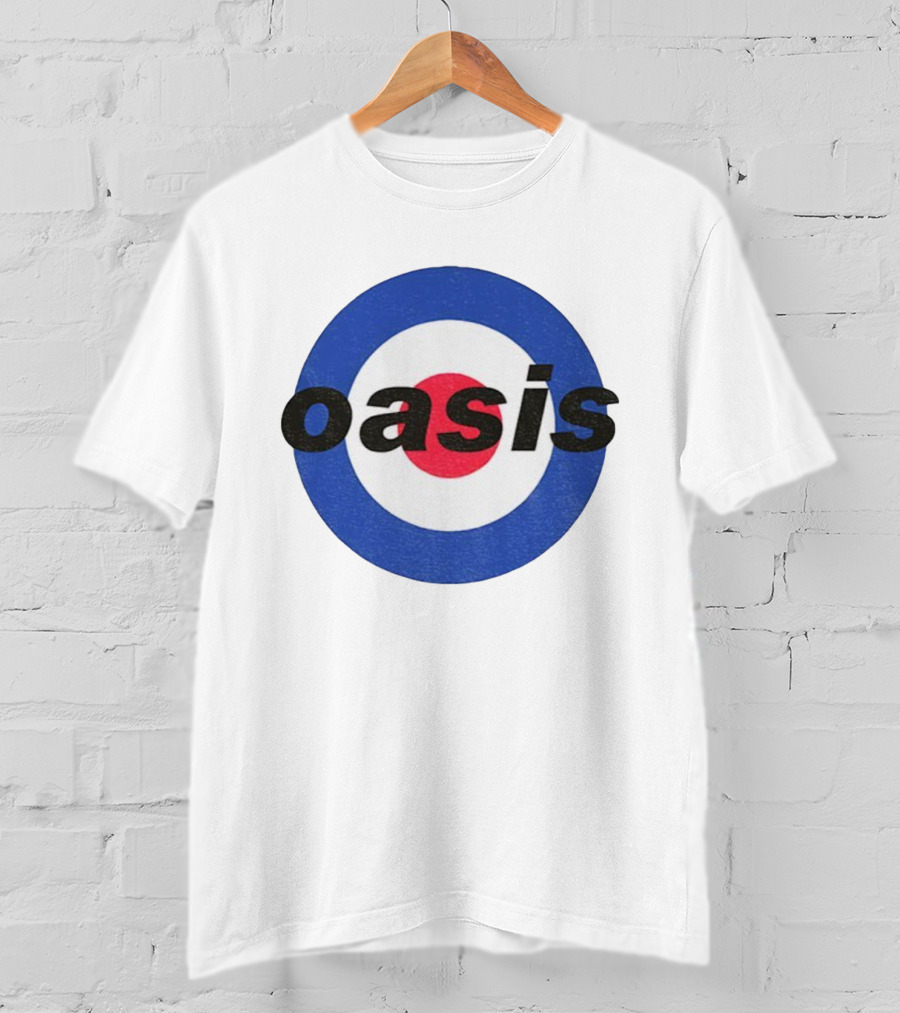 Oasis Mod Roundel Brit Pop Icon Style T-Shirt