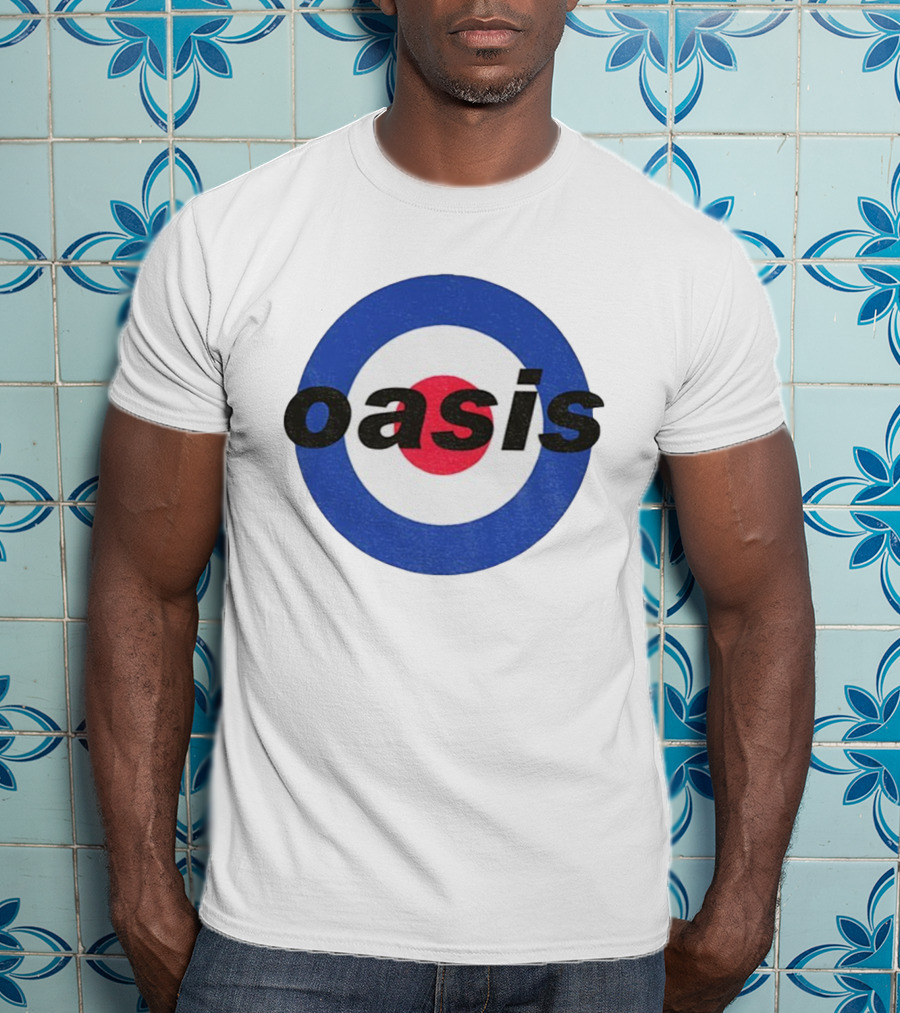Oasis Mod Roundel Brit Pop Icon Style T-Shirt