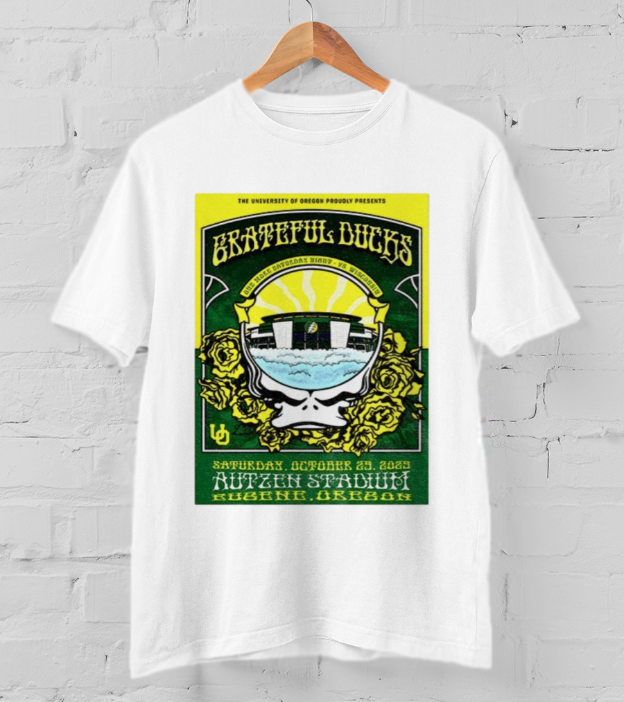 University Of Oregon Grateful Ducks One More Saturday Night Vs Wisconsin October 25 2025 Autzen Stadium Eugene T-Shirt