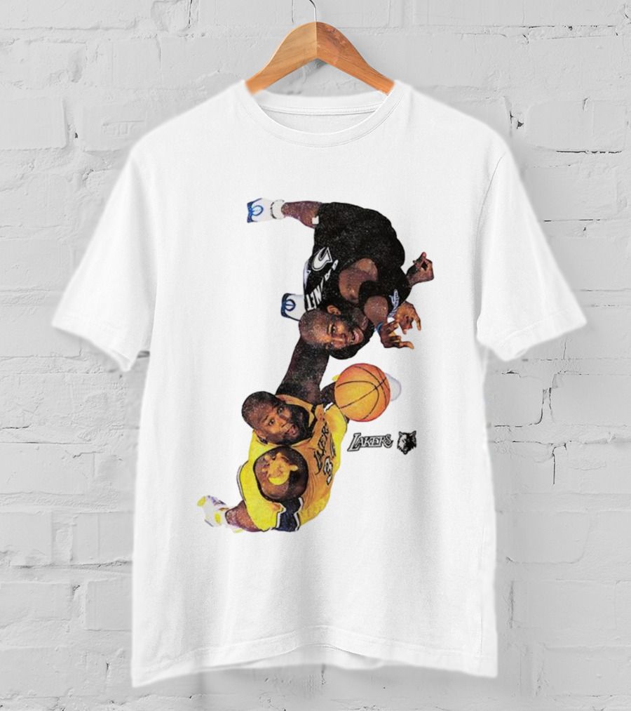 Kobe Bryant Los Angeles Lakers Kevin Garnett Minnesota Timberwolves NBA Vintage Rivalry T-Shirt