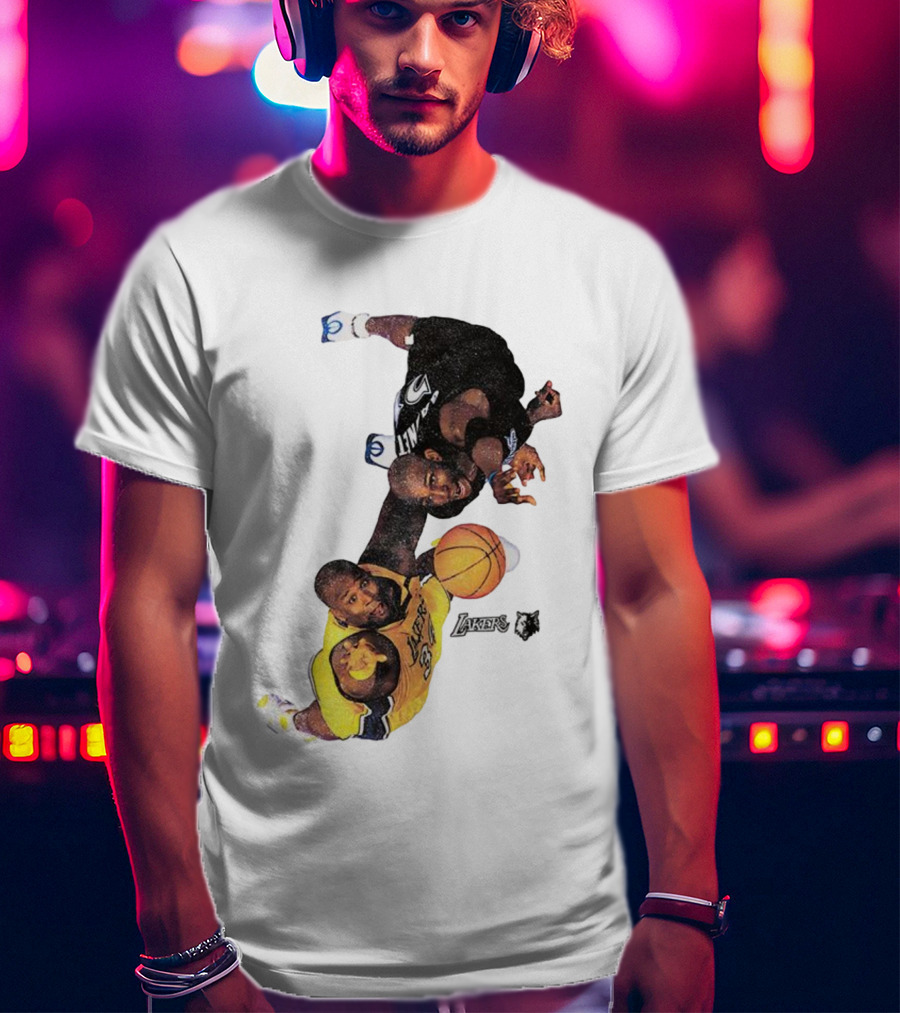 Kobe Bryant Los Angeles Lakers Kevin Garnett Minnesota Timberwolves NBA Vintage Rivalry T-Shirt