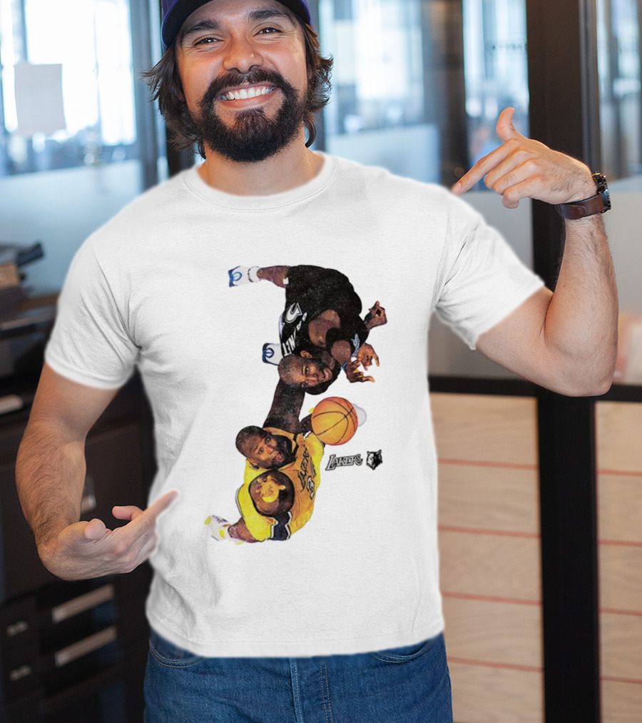Kobe Bryant Los Angeles Lakers Kevin Garnett Minnesota Timberwolves NBA Vintage Rivalry T-Shirt