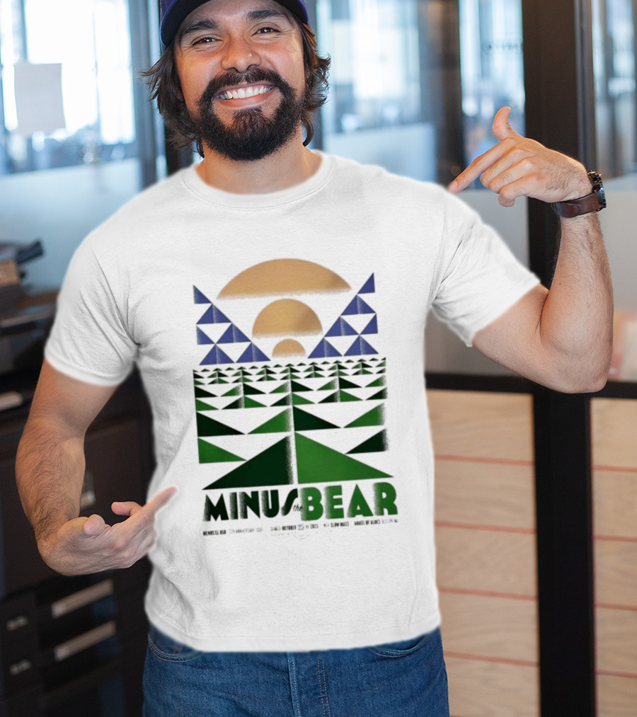 Minus The Bear Concert October 25 2025 House Of Blues Boston MA Geometric Sunset Design T-Shirt