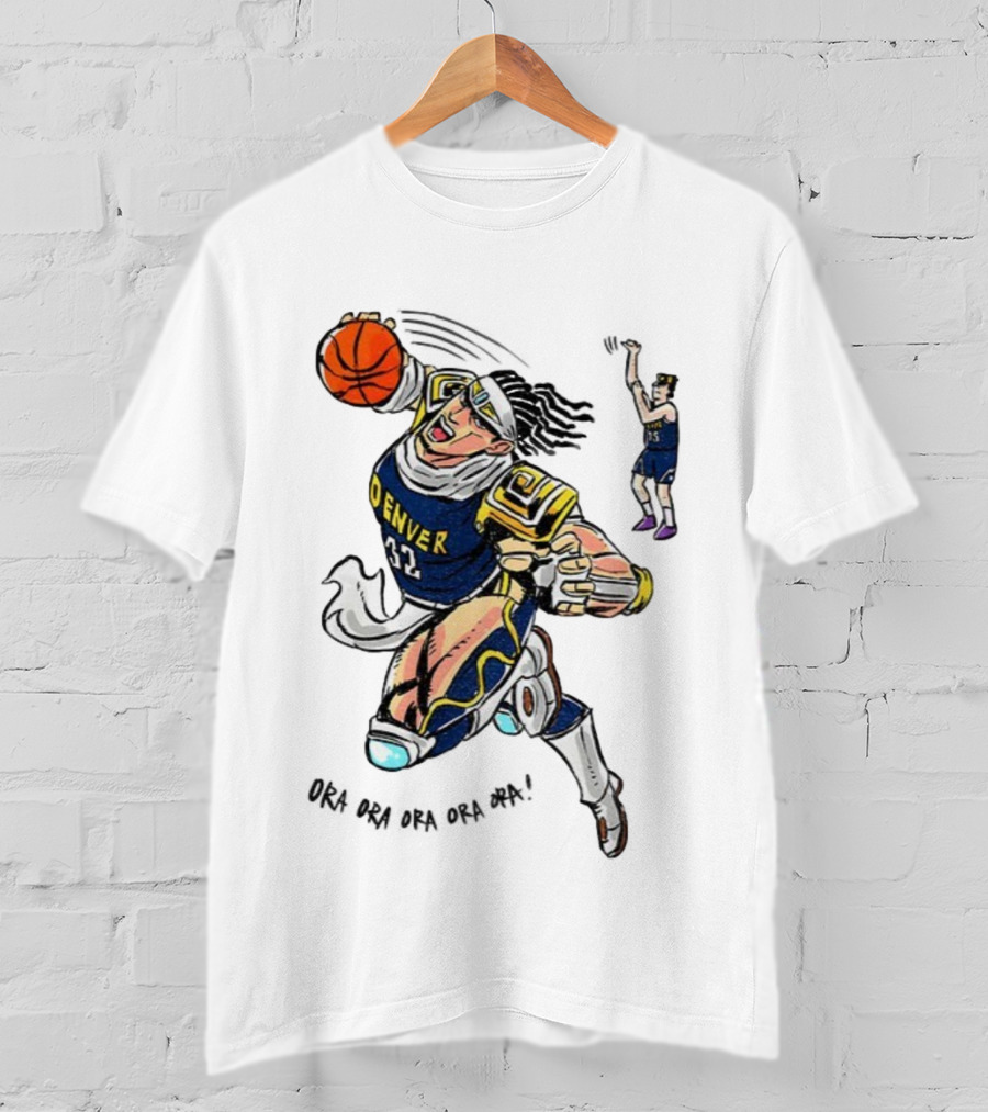 Denver Nuggets Anime Nikola Jokić Vs Aaron Gordon Basketball Ora Ora T-Shirt