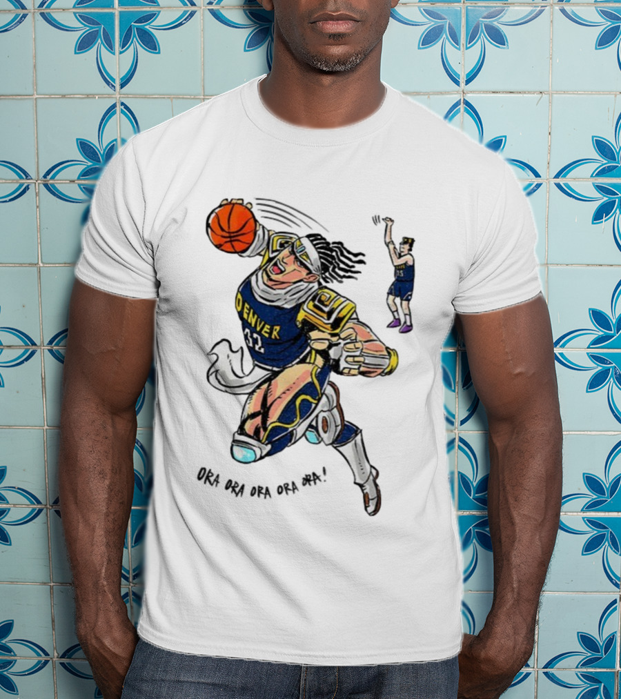 Denver Nuggets Anime Nikola Jokić Vs Aaron Gordon Basketball Ora Ora T-Shirt