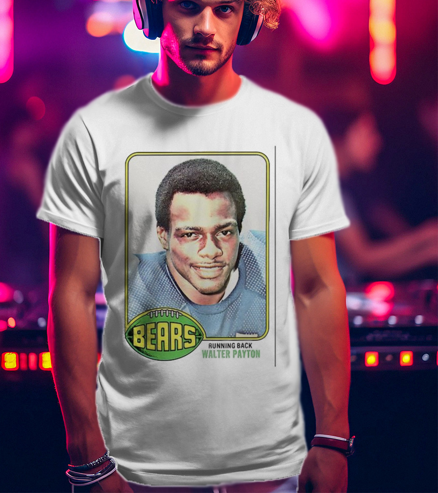 Walter Payton Bears NFL Trading Card Football Image T-Shirt