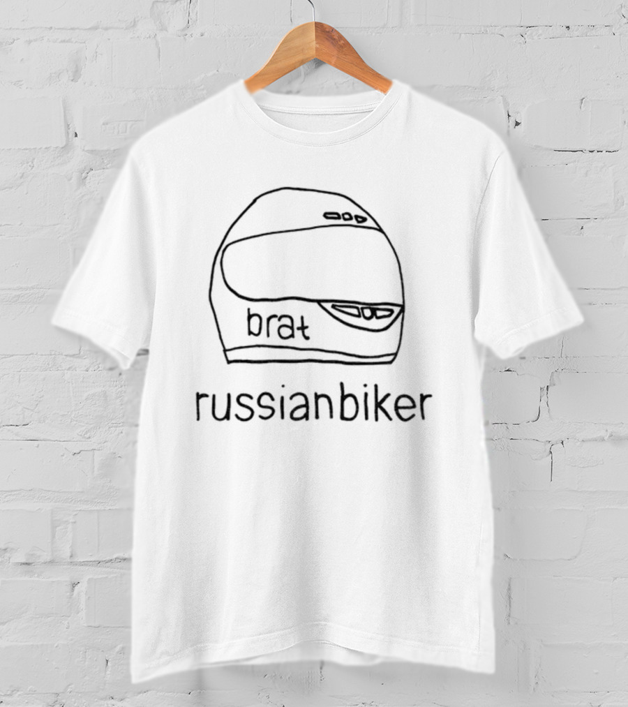 Brat Russianbiker Charli XCX Helmet Icons T-Shirt