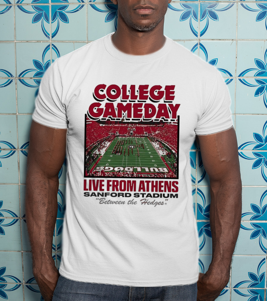 College Gameday Live From Athens Georgia Bulldogs 2025 Stanford Stadium T-Shirt