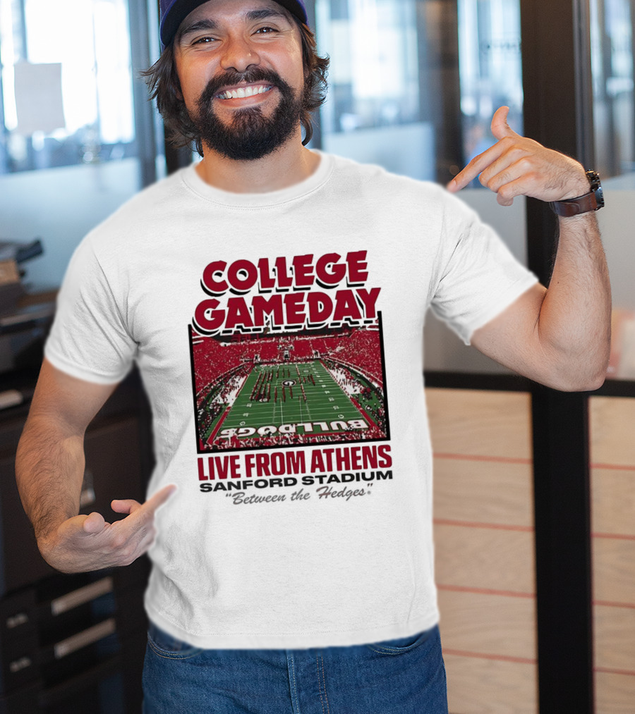 College Gameday Live From Athens Georgia Bulldogs 2025 Stanford Stadium T-Shirt