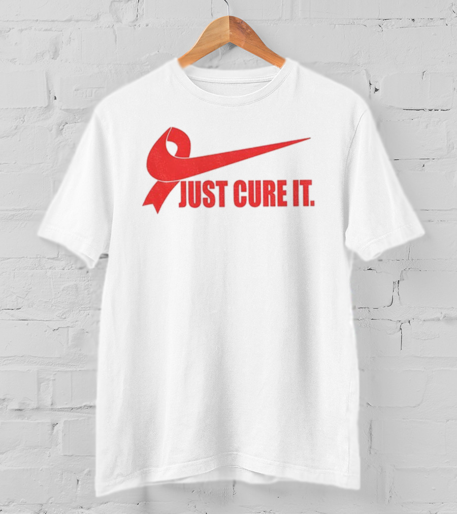 Just Cure It Breast Cancer Awareness Ribbon T-Shirt