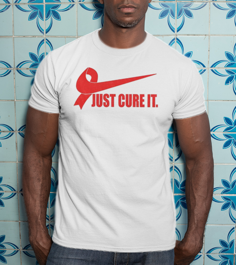 Just Cure It Breast Cancer Awareness Ribbon T-Shirt