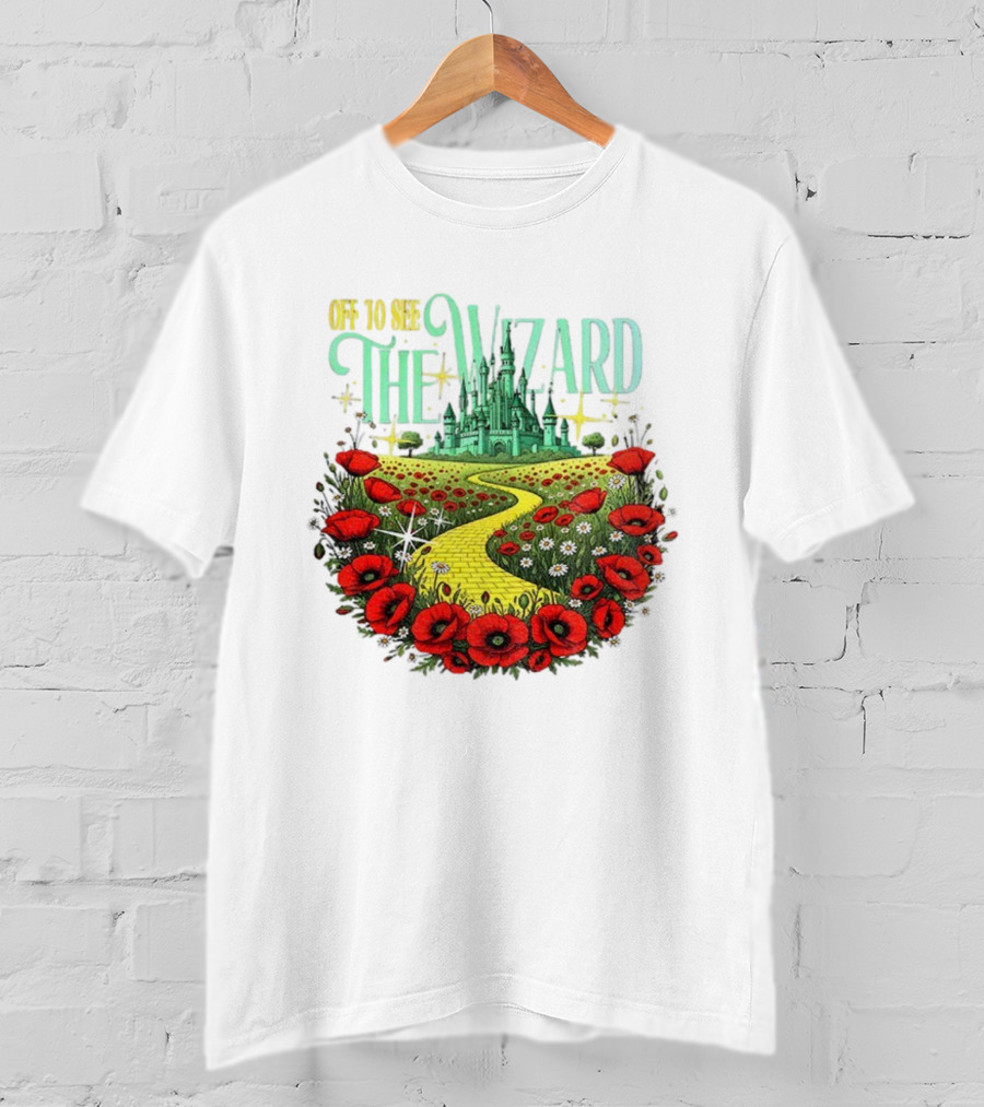 Off To See The Wizard Yellow Brick Road Castle Poppies T-Shirt