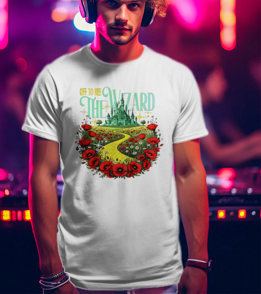 Off To See The Wizard Yellow Brick Road Castle Poppies T-Shirt