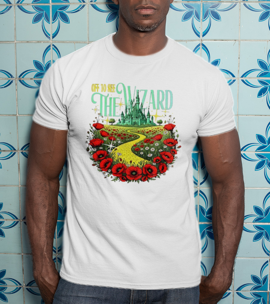 Off To See The Wizard Yellow Brick Road Castle Poppies T-Shirt