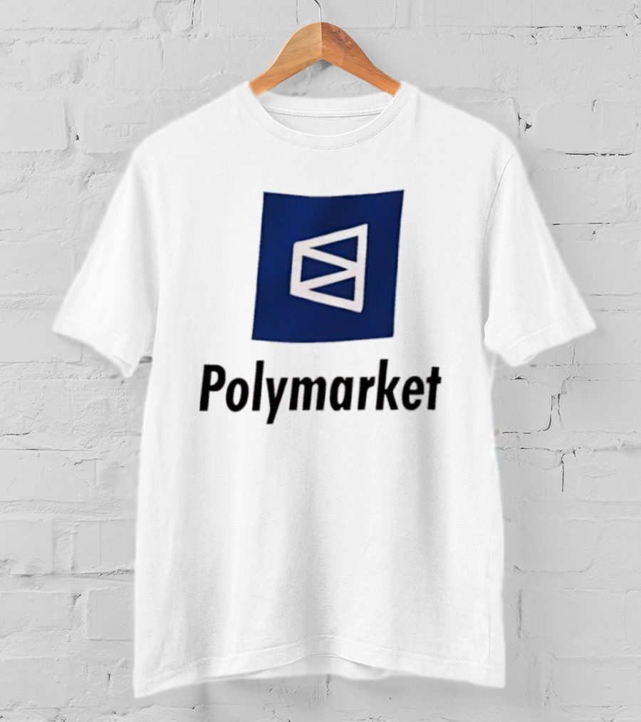 Polymarket Prediction Market Symbol Blue Background T-Shirt