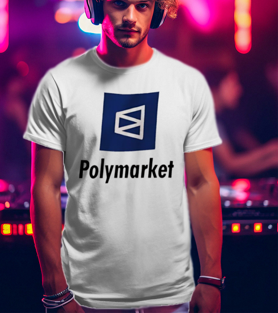 Polymarket Prediction Market Symbol Blue Background T-Shirt