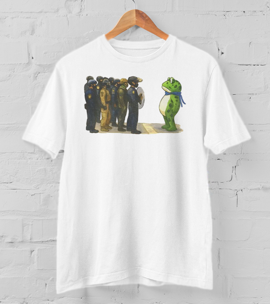 Portland Freedom Frog Anti Ice Resistance Protest Scene T-Shirt