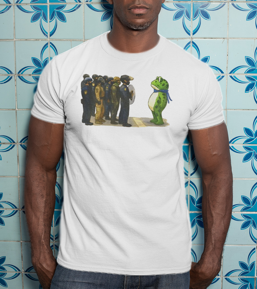 Portland Freedom Frog Anti Ice Resistance Protest Scene T-Shirt