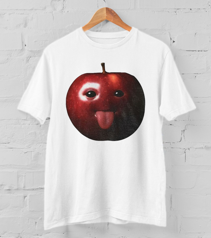 Silly AI Generated Apple Meme With Tongue Out T-Shirt