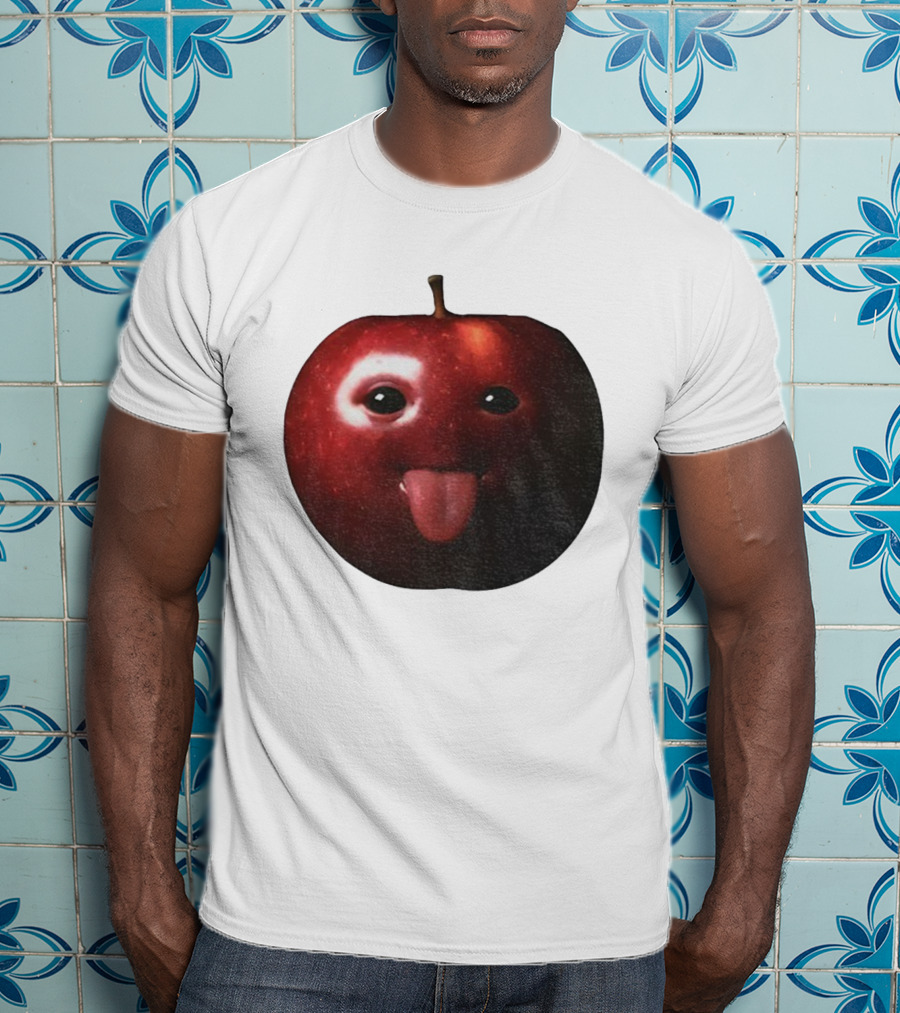 Silly AI Generated Apple Meme With Tongue Out T-Shirt