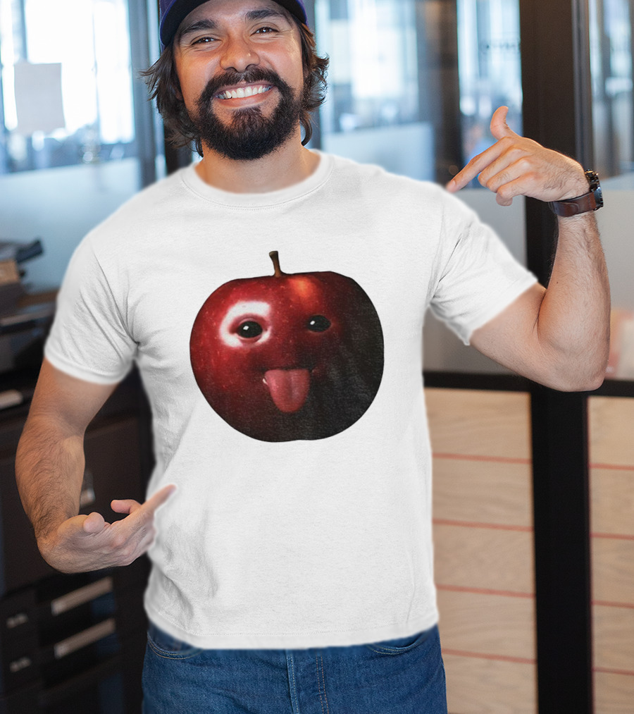 Silly AI Generated Apple Meme With Tongue Out T-Shirt