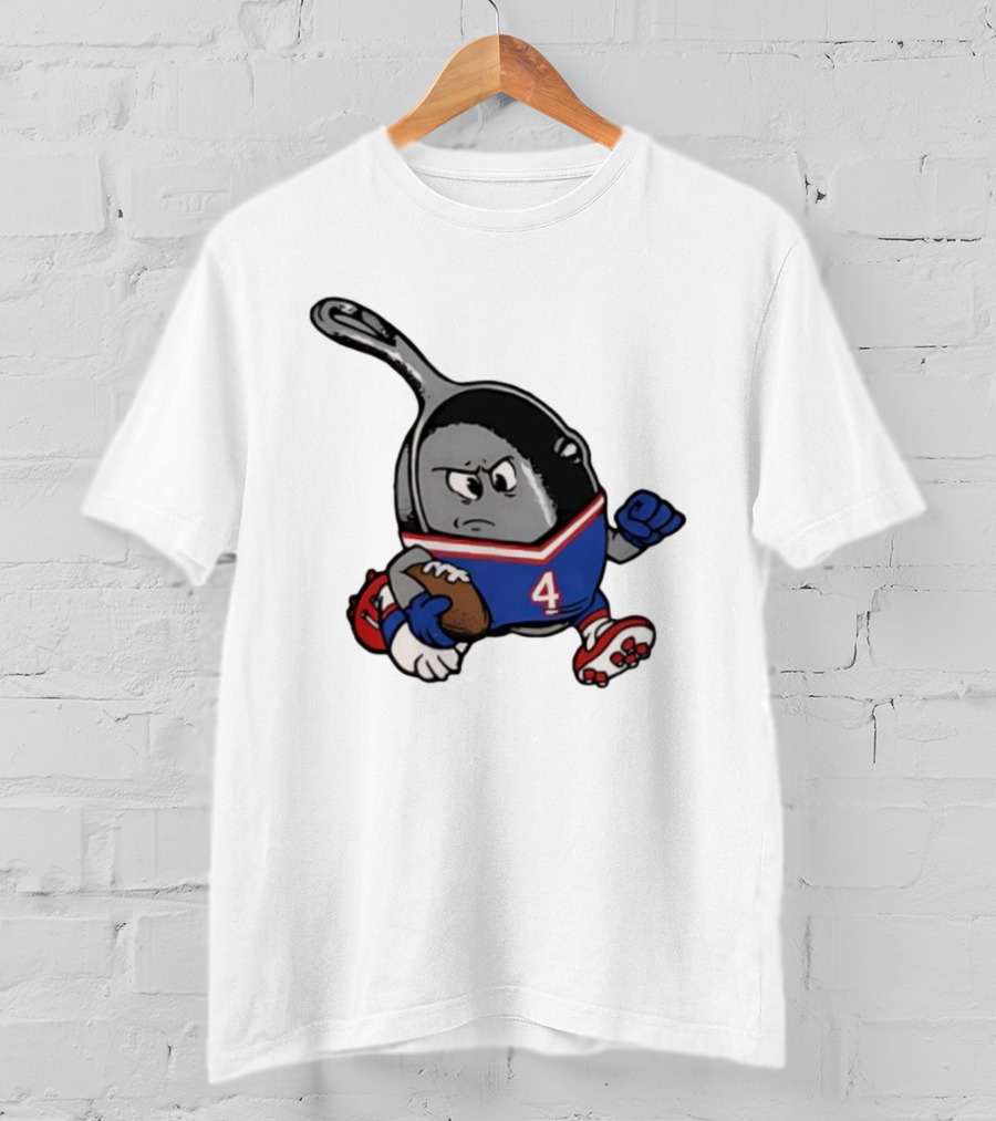 Buffalo Bills Football Pan Character Running With Ball NFL Team Spirit T-Shirt