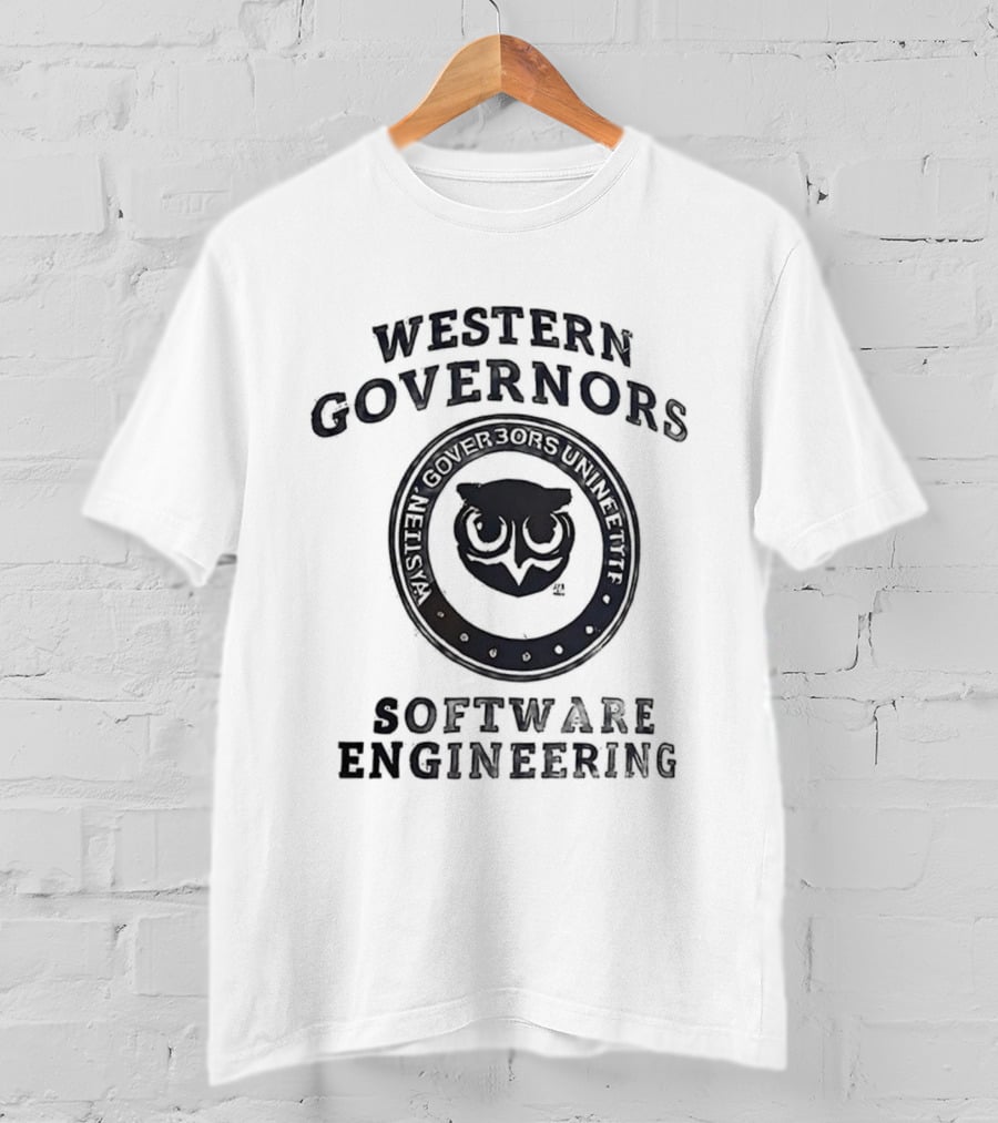 Western Governors University Software Engineering Owl Logo T-Shirt
