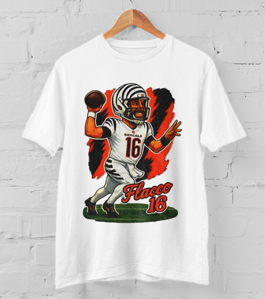 Flacco 16 Bengals Cartoon Caricature T-Shirt