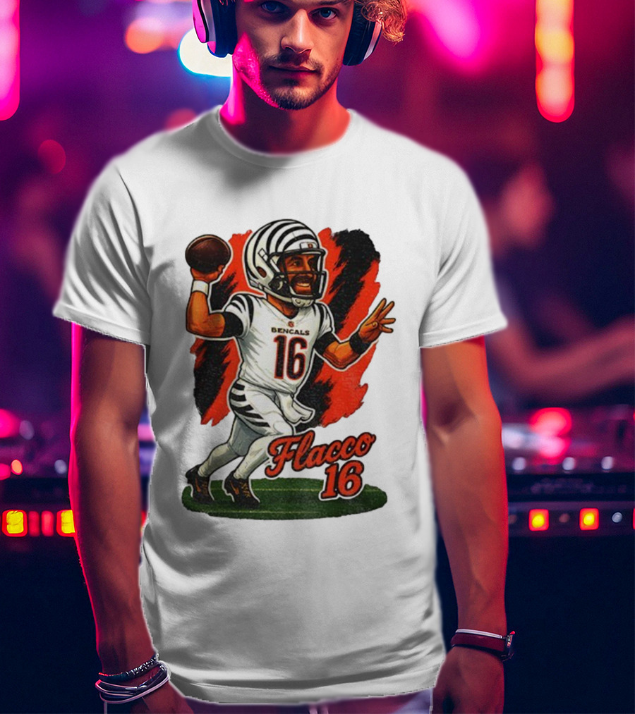 Flacco 16 Bengals Cartoon Caricature T-Shirt
